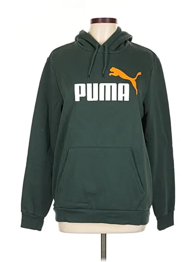 Pre-owned Puma Pullover Hoodie In Green