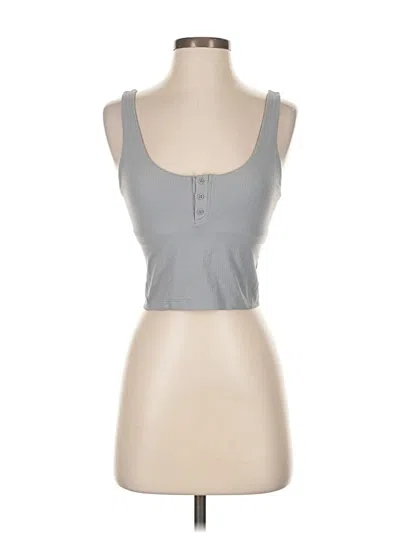 Pre-owned Lululemon Athletica Tank Top Gray Sweetheart Neckline Tops
