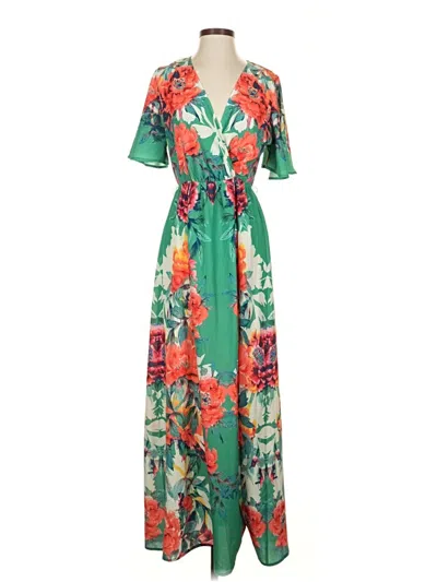 Pre-owned Lulus Casual Dress In Green