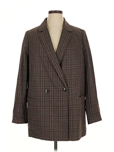 Pre-owned Madewell Blazer Jacket In Brown