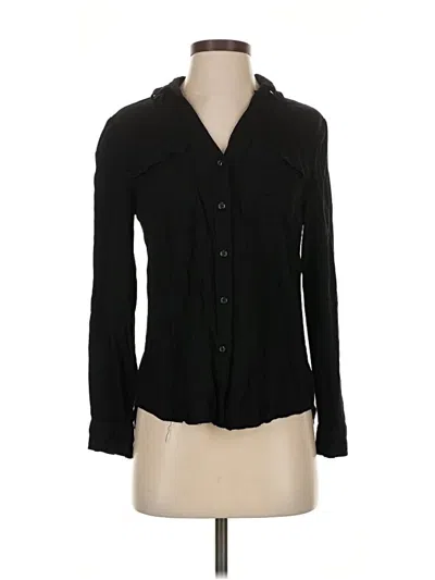 Pre-owned Alexander Jordan Long Sleeve Blouse In Black