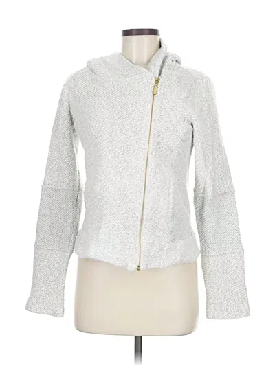 Pre-owned Lucky Brand Cardigan Sweater In Silver