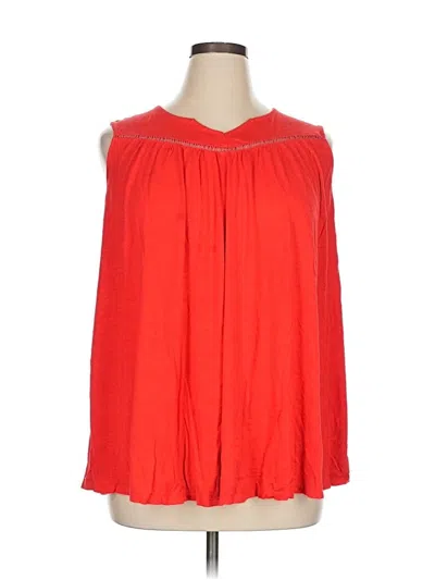 Pre-owned Evri Sleeveless Blouse In Red