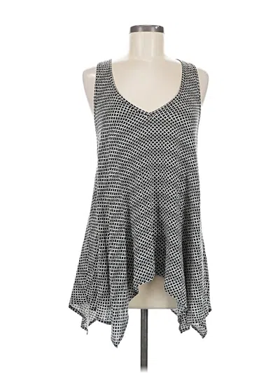 Pre-owned Ella Moss Tank Top Gray Plunge Neckline Tops