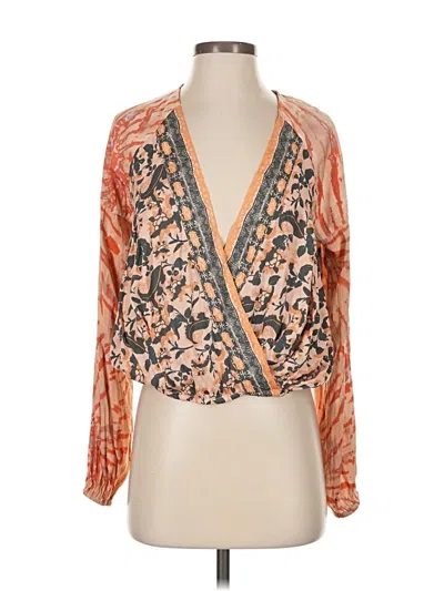 Pre-owned Free People Kimono In Orange