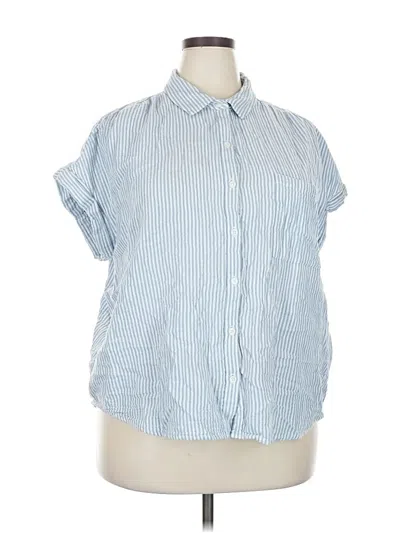 Pre-owned Style & Co Short Sleeve Blouse In Blue