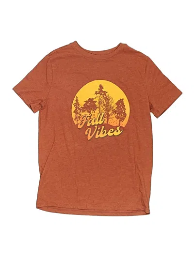 Pre-owned Cat & Jack Kids' Short Sleeve T-shirt In Orange