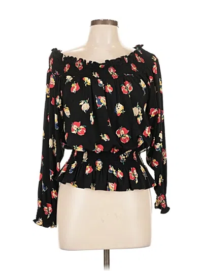 Pre-owned Polo Ralph Lauren Long Sleeve Blouse In Black