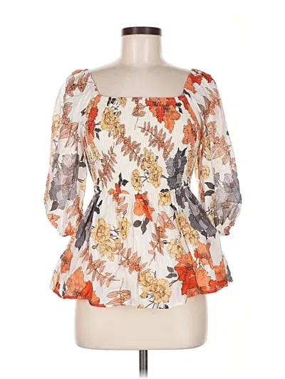 Pre-owned Hayden 3/4 Sleeve T-shirt In Orange