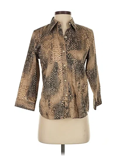 Pre-owned Polo Ralph Lauren 3/4 Sleeve Blouse In Brown