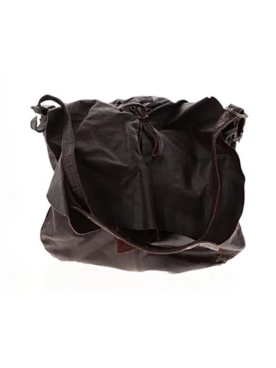 Pre-owned Newport News Leather Shoulder Bag In Brown