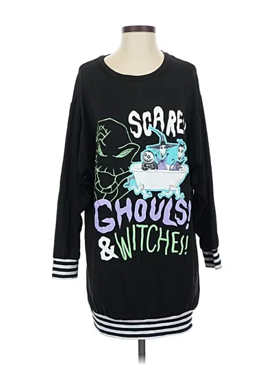 Pre-owned Disney 3/4 Sleeve T-shirt In Black