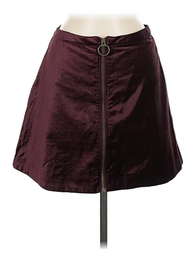Pre-owned Free People Casual Skirt In Burgundy