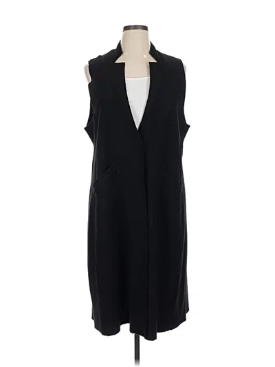 Pre-owned Eileen Fisher Cardigan Sweater In Black