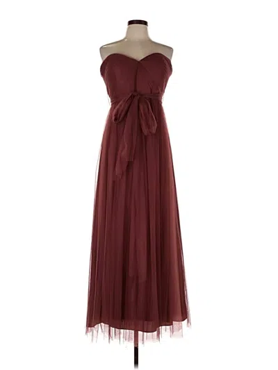 Pre-owned Jenny Yoo Collection Cocktail Dress In Burgundy