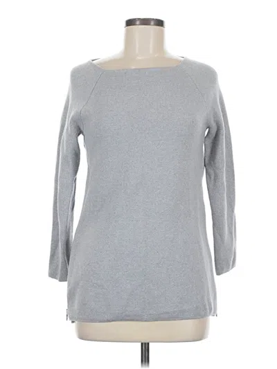 Pre-owned Tory Burch Long Sleeve Top Gray Boatneck Tops