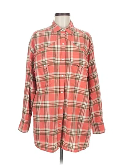 Pre-owned Levi's Long Sleeve Button Down Shirt In Red