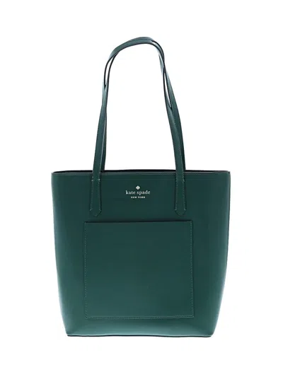 Pre-owned Kate Spade New York Leather Tote Bag In Green