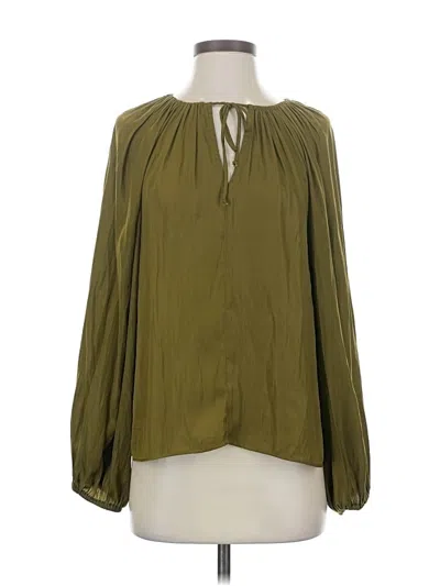 Pre-owned Grade & Gather Long Sleeve Blouse In Green