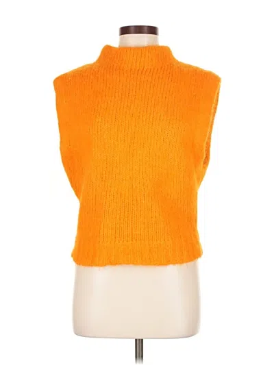 Pre-owned Zara Sweater Vest In Orange