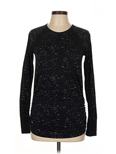 Pre-owned Athleta Long Sleeve T-shirt In Black