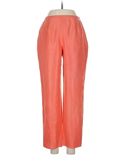 Pre-owned Ann Taylor Loft Silk Pants In Orange