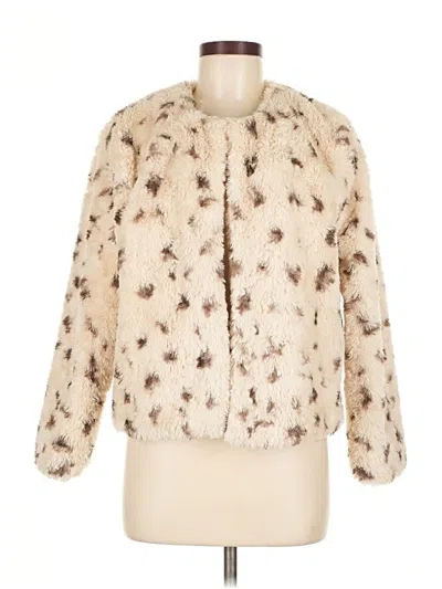 Pre-owned She + Sky Faux Fur Jacket In White