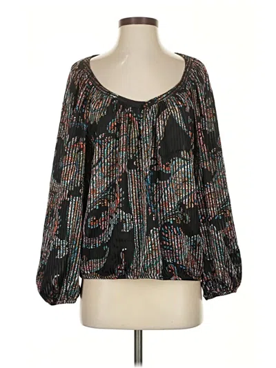 Pre-owned Maeve By Anthropologie 3/4 Sleeve Blouse In Black