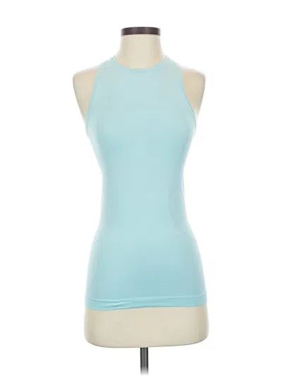 Pre-owned Lululemon Athletica Tank Top Blue Halter Neckline Tops