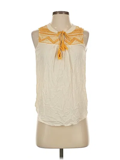 Pre-owned Lucky Brand Sleeveless Blouse In White