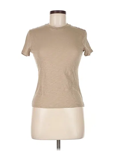 Pre-owned Theory Short Sleeve Turtleneck In Brown