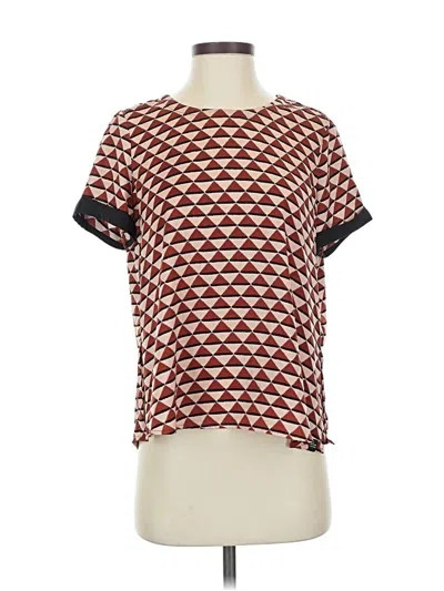 Pre-owned Scotch & Soda Short Sleeve Top Red Square Neckline Tops