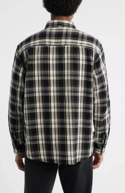 Edwin Plaid Cotton Button-up Work Shirt In Black