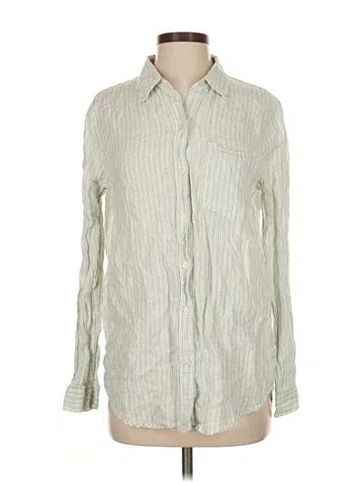 Pre-owned Gap Long Sleeve Button Down Shirt In White