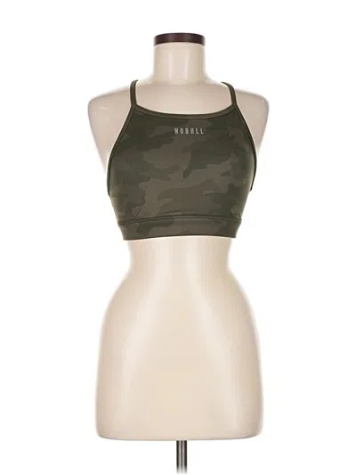 Pre-owned Nobull Tank Top Green Halter Neckline Tops