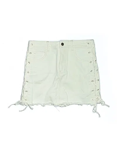 Pre-owned Only Denim Skirt In White