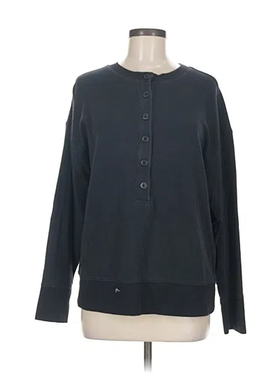 Pre-owned Athleta Cardigan Sweater In Black