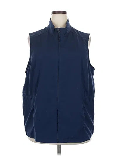 Pre-owned Blair Sleeveless Button Down Shirt In Blue