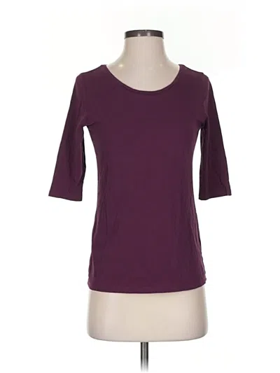 Pre-owned Peruvian Connection 3/4 Sleeve T-shirt In Purple