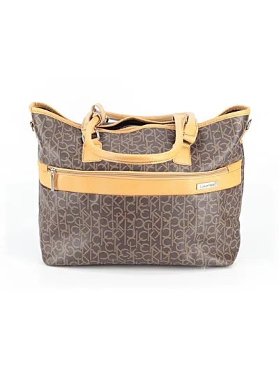 Pre-owned Calvin Klein Tote Bag In Brown