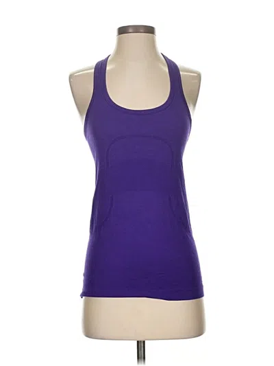 Pre-owned Lululemon Athletica Tank Top Purple Halter Neckline Tops