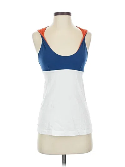 Pre-owned Lacoste Tank Top White Strapless Neckline Tops