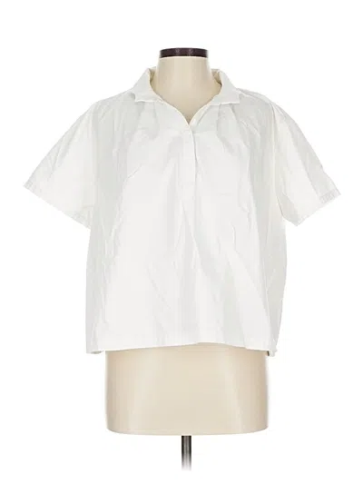 Pre-owned Tuckernuck Short Sleeve Blouse In White