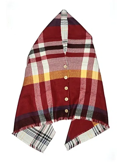 Pre-owned Grace & Lace Scarf In Burgundy