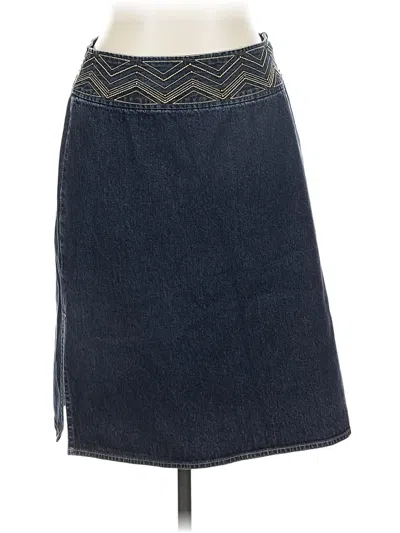 Pre-owned Lizwear By Liz Claiborne Denim Skirt In Blue