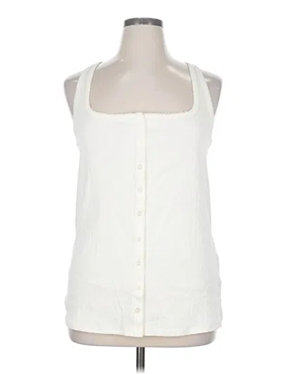 Pre-owned Torrid Tank Top Ivory Halter Neckline Tops In White