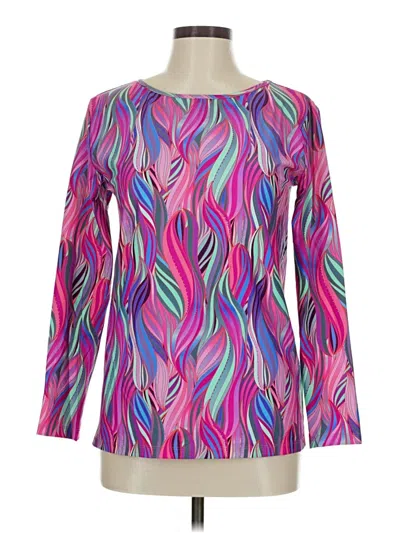 Pre-owned Glamourpuss Nyc Long Sleeve T-shirt In Pink