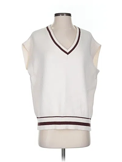 Pre-owned Z Supply Sweater Vest In White