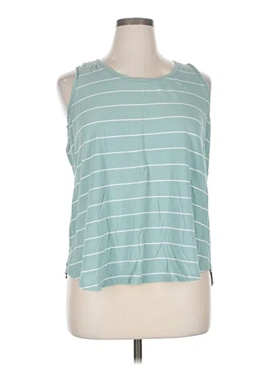 Pre-owned The Sweatshirt Project By French Laundry Sleeveless Top Teal Boatneck Tops In Blue