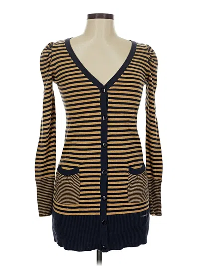 Pre-owned Dkny Jeans Cardigan Sweater In Gold